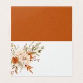 Automne Moderne Burr orange Mariage Carte Place (Outside Unfolded)