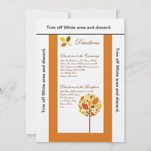 automne moderne de carte des directions 3.5x6 (Devant)