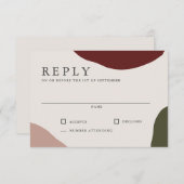 Automne moderne Plaisirs simples Mariage RSVP (Devant / Derrière)