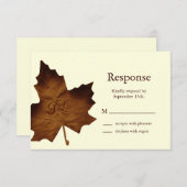 Automne Monogramme RSVP (marron) (Devant / Derrière)