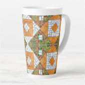 AUTOMNE MOSAIC Tall Latte Mug (Angle droit)