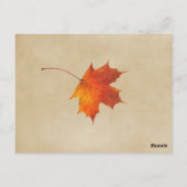 Automne Orange Fall Leaves numéros de table Mariag (Dos)