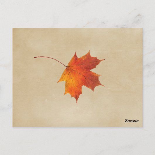 Automne Orange Fall Leaves numéros de table Mariag (Dos)