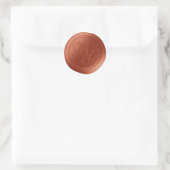 Automne Orange Script Monogramme Stickers cire Sce (Sac)