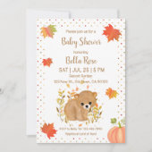 Automne ours Bébé Douche Invitations (Devant)