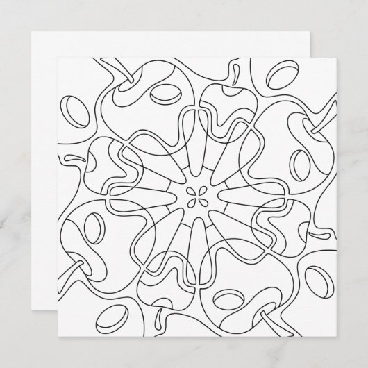 Automne paisible : Carte de coloriage Abstraite de (Devant / Derrière)