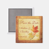 Automne part Mariage Enregistrer la date Magnet (Recto/Verso)