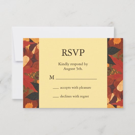 Automne part Mariage RSVP (Devant)