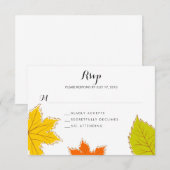 Automne part Mariage RSVP (Devant / Derrière)