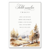 Automne Paysage Mariage Carte de siège (Dos)