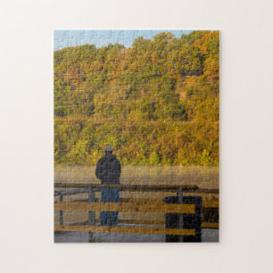Automne Pêche Lac Springfield Jigsaw Puzzle