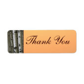 Automne peuplier arbre rustique merci étiquette (Devant)