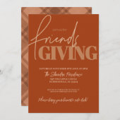 Automne Plaid Friendsgiving Invitation (Devant / Derrière)