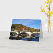 Automne - Pont des Fleurs carte pour notes (Fleur jaune)