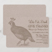 Automne Potluck Friendsgiving Invitation (Devant / Derrière)