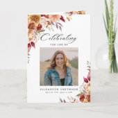 Automne Programme funéraire d'automne Photo Ordre (Devant)