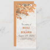 Automne Programmes de mariage rustique (Devant / Derrière)