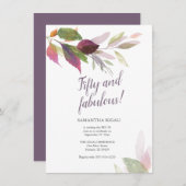 Automne quitte 50e anniversaire Invitations (Devant / Derrière)
