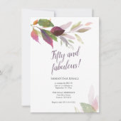 Automne quitte 50e anniversaire Invitations (Devant)