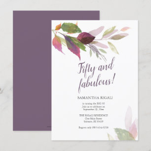 Automne quitte 50e anniversaire Invitations