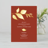 Automne quitte 50e anniversaire Invitations (Debout devant)
