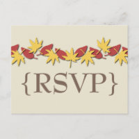 Automne Quitte la frontière Carte postale RSVP, Ja