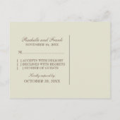 Automne Quitte la frontière Carte postale RSVP, Ja (Dos)