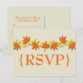 Automne Quitte la frontière Carte postale RSVP, or (Devant / Derrière)