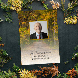 Automne Quitte Lane Décès Anniversaire Invitation