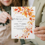 Automne quitte Thanksgiving Dîner Invitation