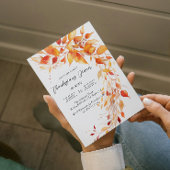 Automne quitte Thanksgiving Dîner Invitation