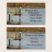 Automne Réflexions Aléatoire Actes de Bons Cartes (Devant & derrière)