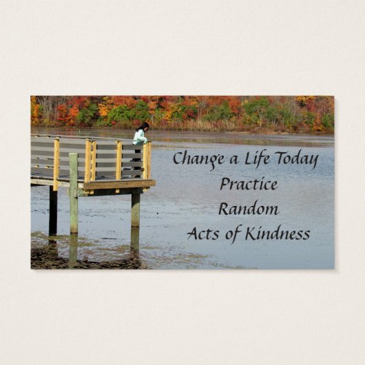 Automne Réflexions Aléatoire Actes de Bons Cartes (Dos)