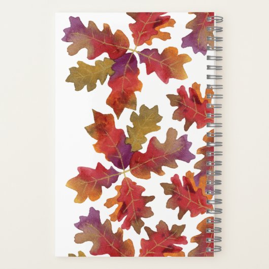 Automne Réflexions Coloré Oak Leaf Journal (Verso)