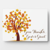Automne Remercier Plaque (Devant)