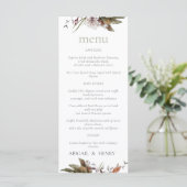 Automne Romance Arch Floral Mariage Menu (Debout devant)
