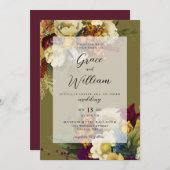 Automne romantique automne Faire-part de mariage f (Devant / Derrière)