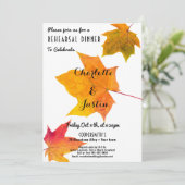 Automne Rouge Golden Reply Dîner Invitation (Debout devant)