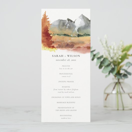 Automne Rouille Orange Mountain Trees Programme de (Debout devant)