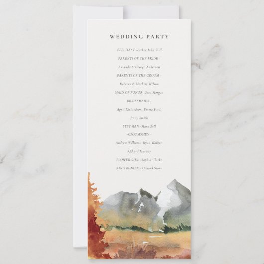 Automne Rouille Orange Mountain Trees Programme de (Dos)