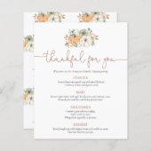 Automne Russe Citrouille Thanksgiving Menu (Devant / Derrière)