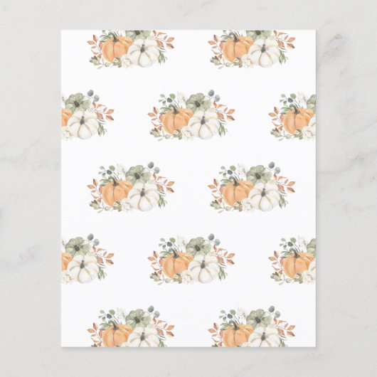 Automne Russe Citrouille Thanksgiving Menu (Dos)