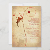 Automne Russe Vine Berries Faire-part de mariage (Devant)