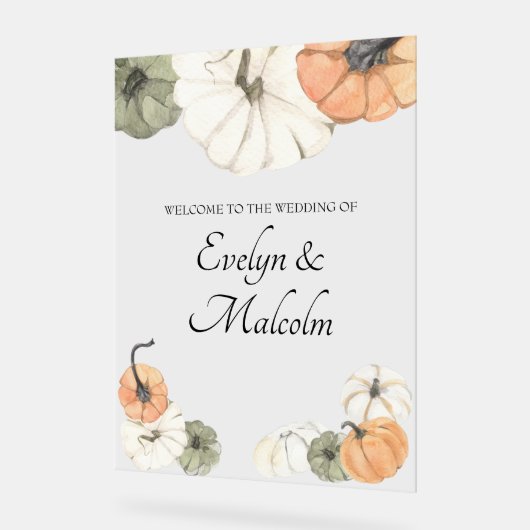 Automne Rustique Automne Blanc, Orange Citrouille  (Angle)