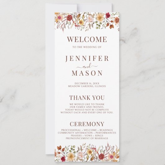 Automne Rustique Automne Fleurs séchées Programmes (Devant)