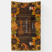 Automne Rustique | Bannière de bienvenue de la Fêt (Vertical)
