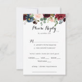 Automne Rustique Calligraphie Mariage Menu Choix R (Devant)
