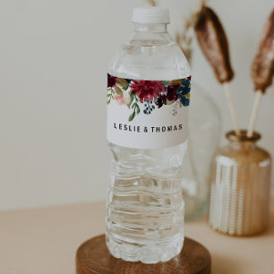 Automne Rustique Éblouissant Bourgogne Étiquette d