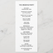 Automne Rustique Éblouissant Programme de Mariage  (Dos)
