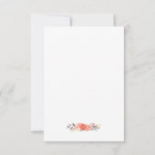 Automne Rustique Fleurs Orange Chic Or RSVP (Dos)